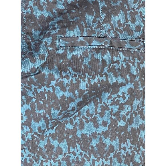 H& M pants blue black side zipper pleats skinny legs cotton blend size 4 READ - Picture 9 of 9